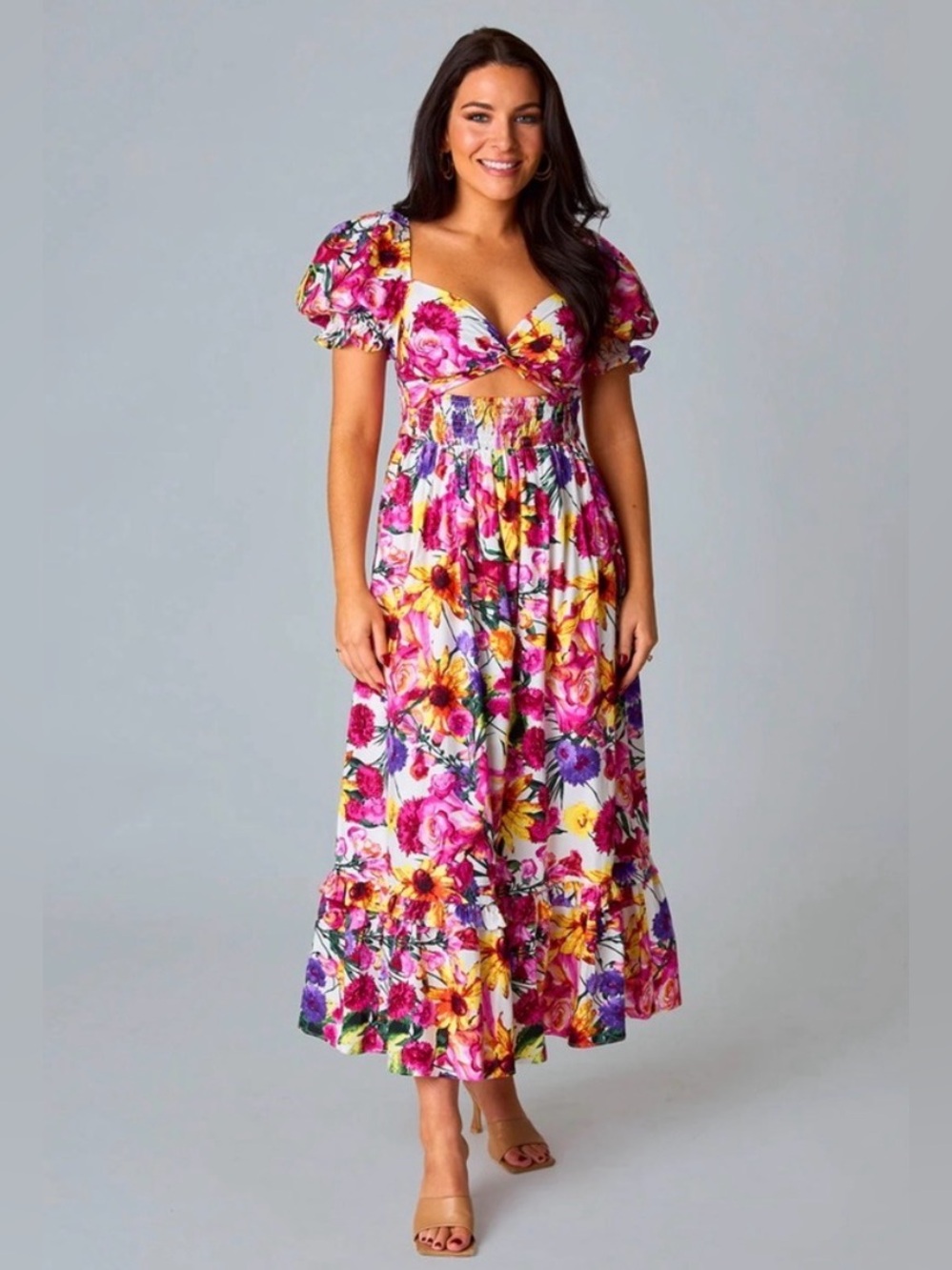 Buddy Love Ross Monet Cutout Maxi Dress Size Small